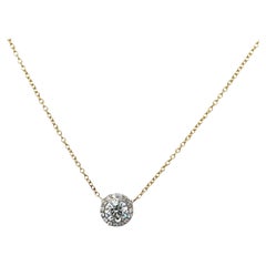 18ct White & Yellow Gold Diamond Pendant Set With 0.40ct natural Diamonds