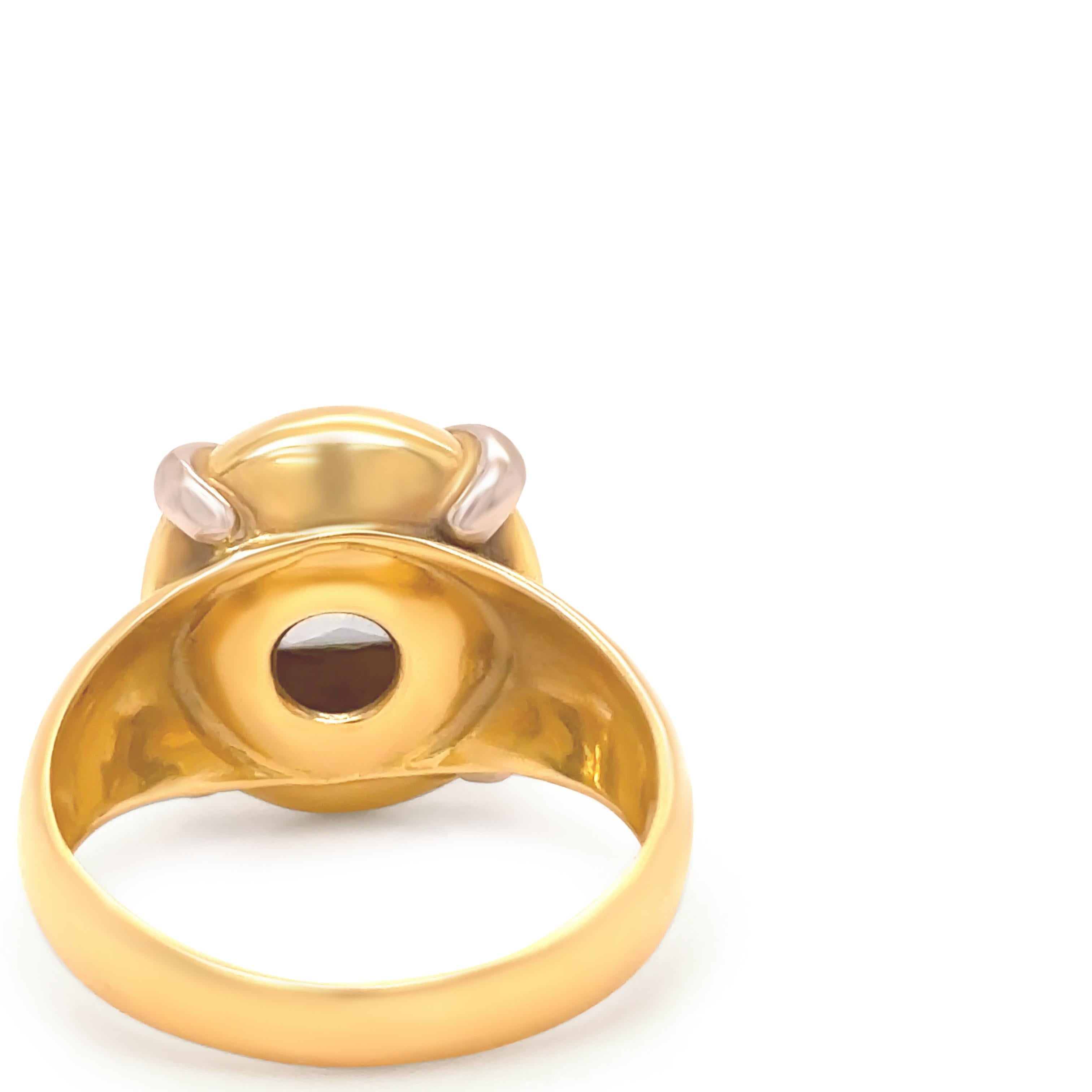 18ct Yellow and White Gold Aquamarine Retro Dress Ring 2.00ct For Sale 1