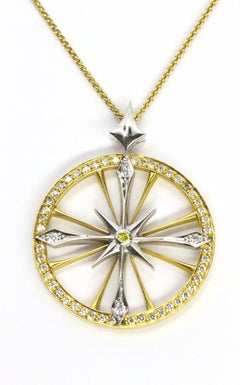 18ct Yellow and White Gold Fancy Yellow Diamond Pendant