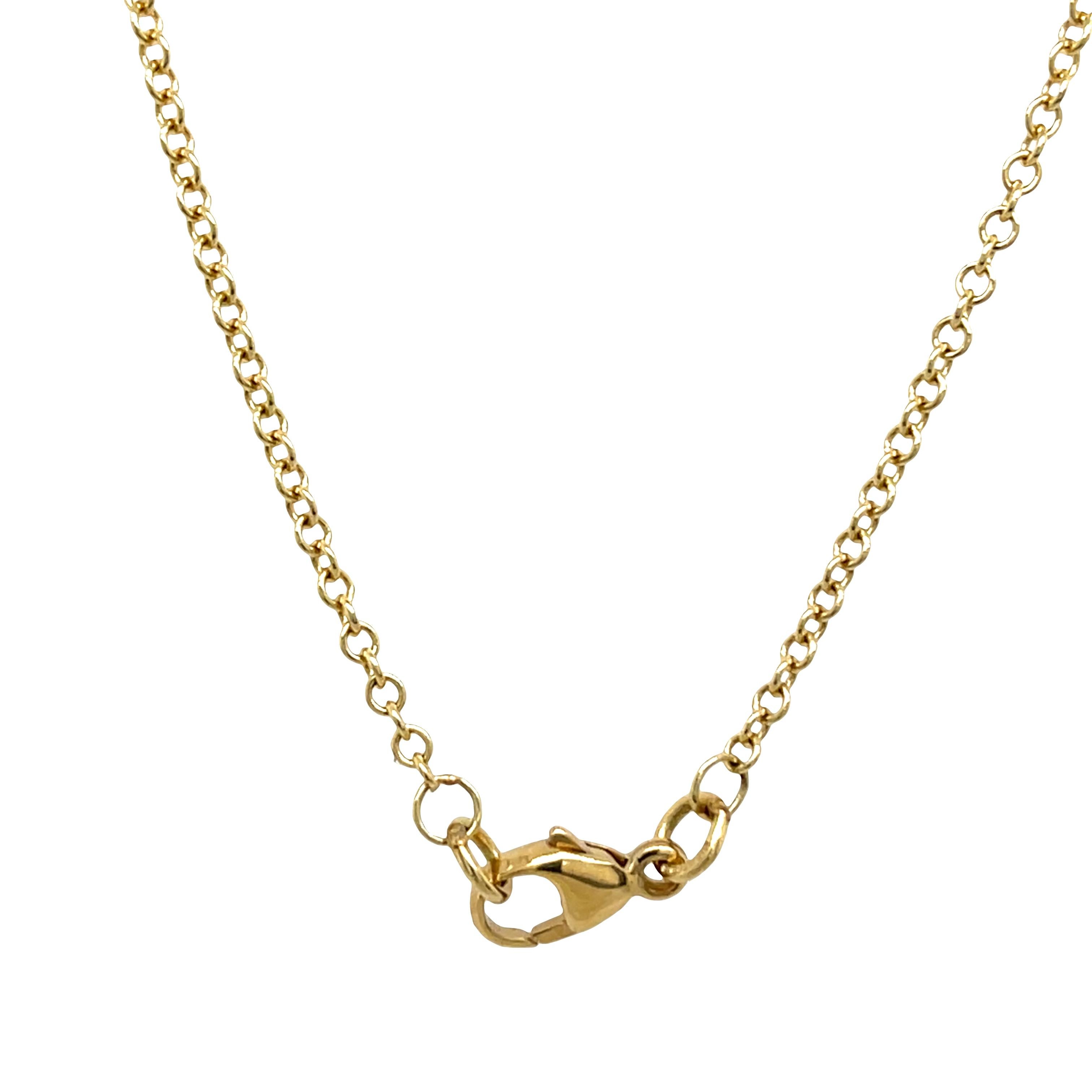 Pendentif émeraude et diamant jaune 18ct sur chaîne de 16 pouces Pour femmes en vente