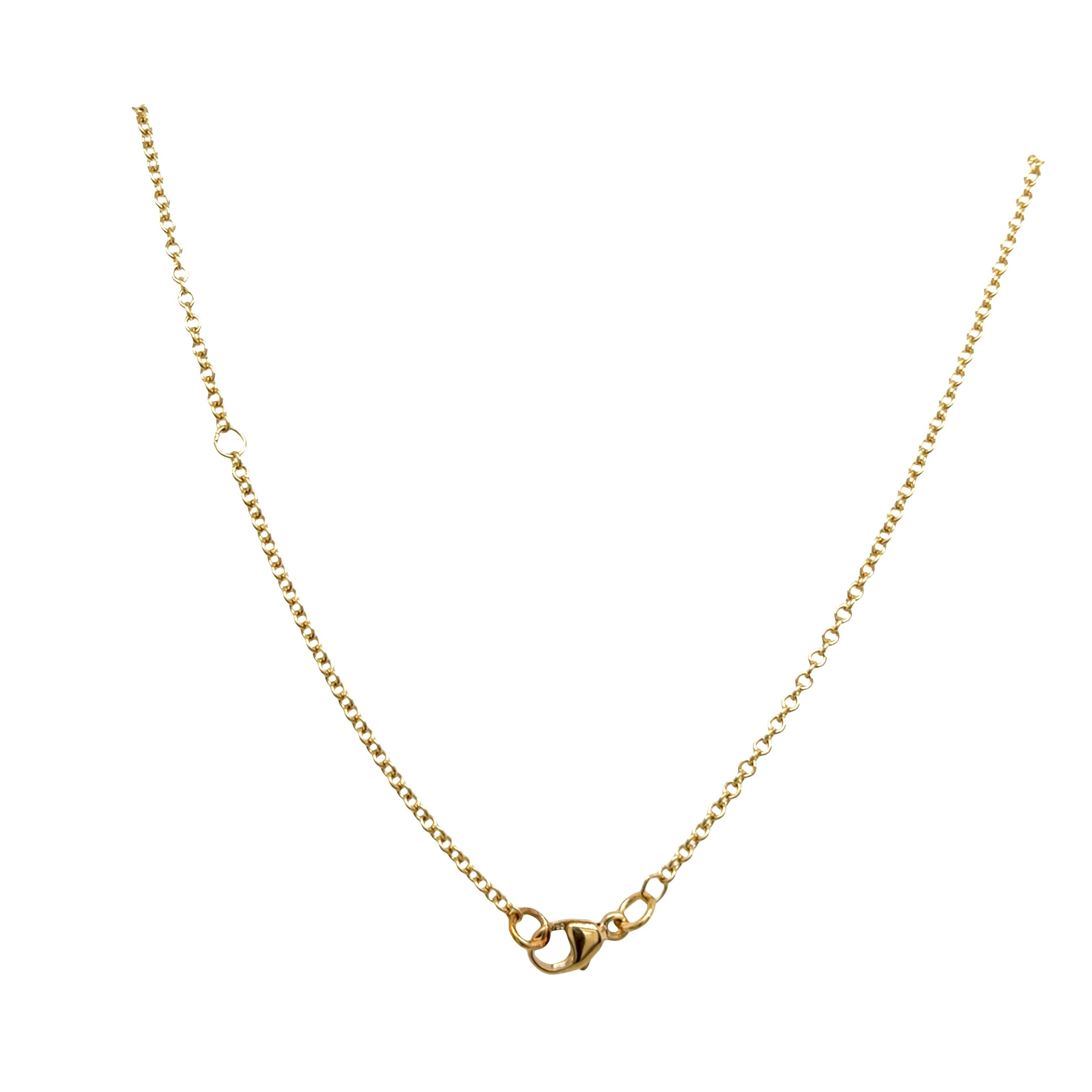 Pendentif émeraude et diamant jaune 18ct sur chaîne de 18 pouces Pour femmes en vente