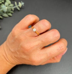 18ct Yellow Gold, 0.30 Carat Diamond Single Stone Ring, Hallmarked London 1986