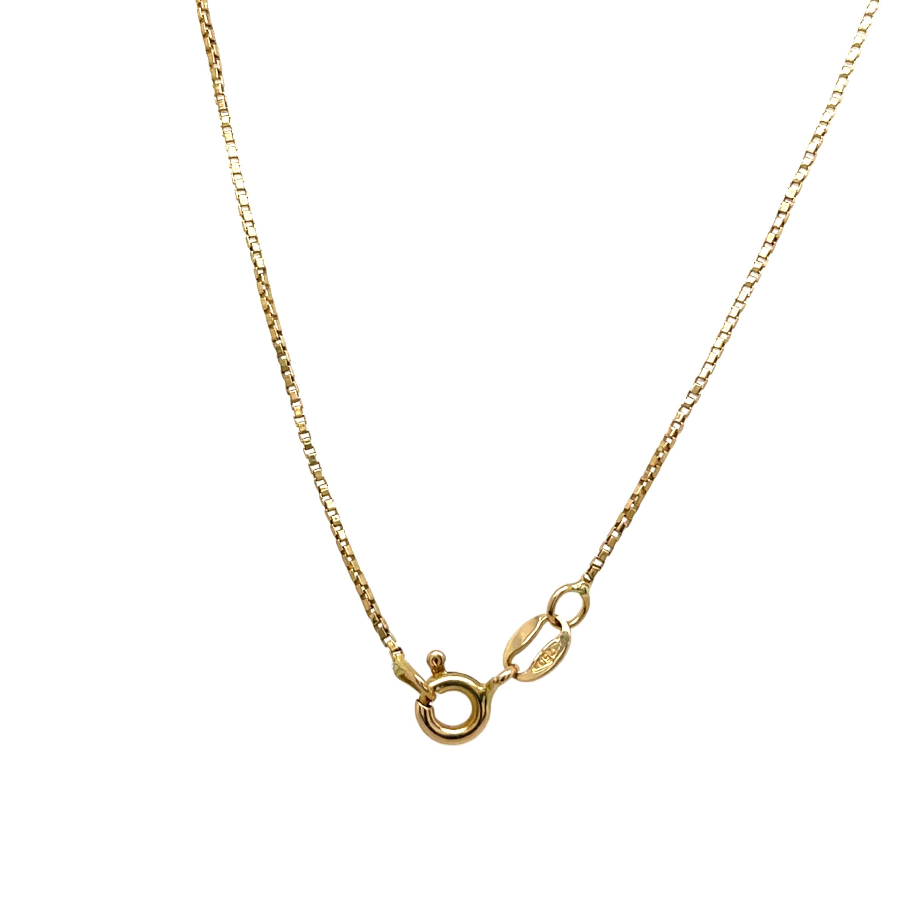 Pendentif en or jaune 18ct avec un diamant de 0,35ct suspendu à une chaîne de 18