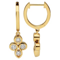 18ct Yellow Gold 0.50ct Diamond Drop Earrings