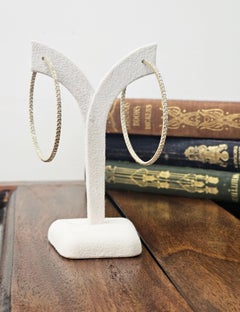 18CT Yellow Gold 3.00CT Diamond Hoop Earrings