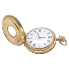 18ct Yellow Gold 33mm Open Face Pocket Watch