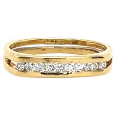 18ct Yellow Gold 9 Stone Diamond Ring Set With 0.20ct Round Brilliant Diamonds