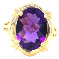 18ct Gelbgold Amethyst Ring 6.70ct 5.67g
