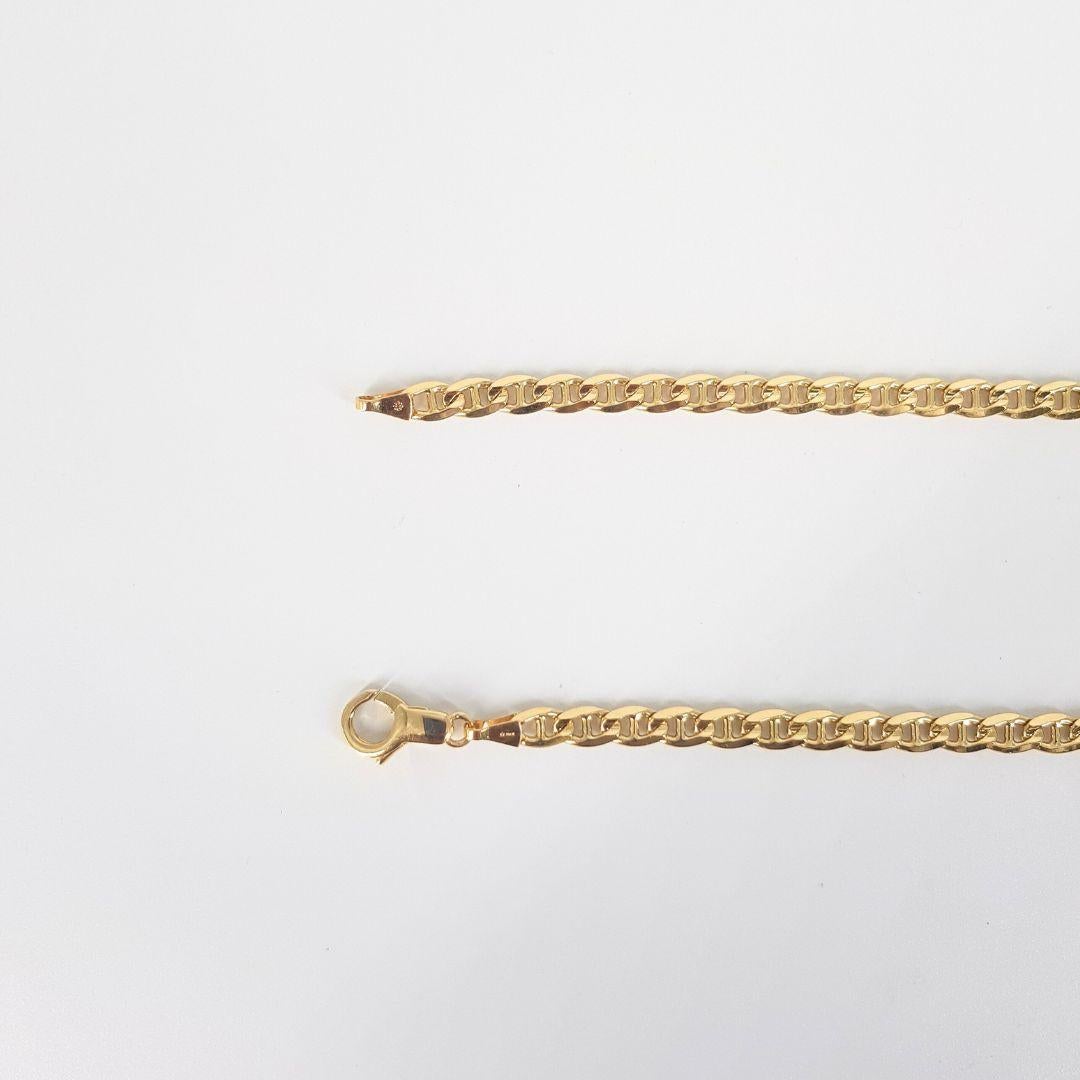 Women's or Men's 18ct Yellow Gold Anchor Link Chain For Sale