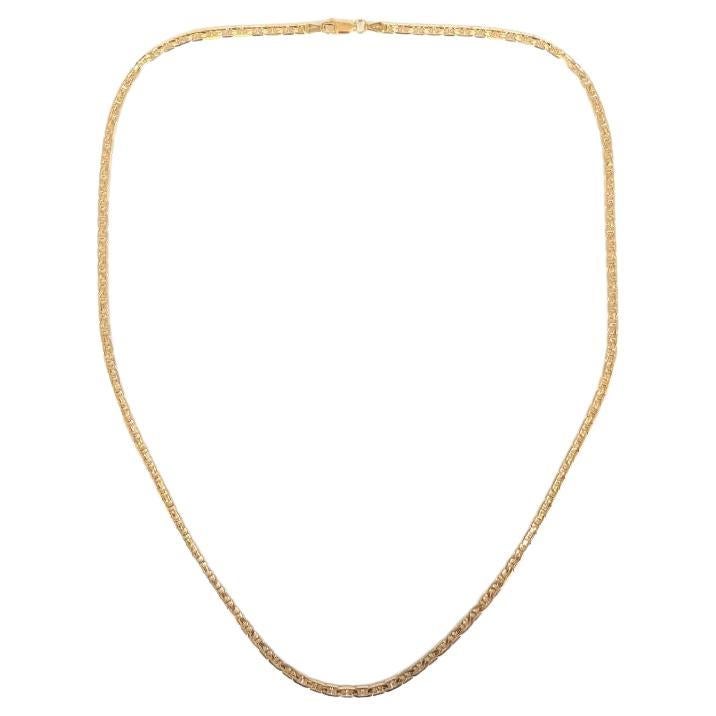18 Ct Yellow Gold Anchor Link Chain For Sale