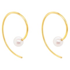 18 Karat Gelbgold und Perlen-Ohrringe „Ella“