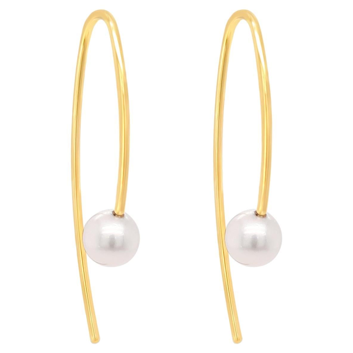 18ct Yellow Gold and Pearl Earrings "Lili"