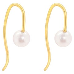 Boucles d'oreilles "Solange" en or jaune 18ct et perles