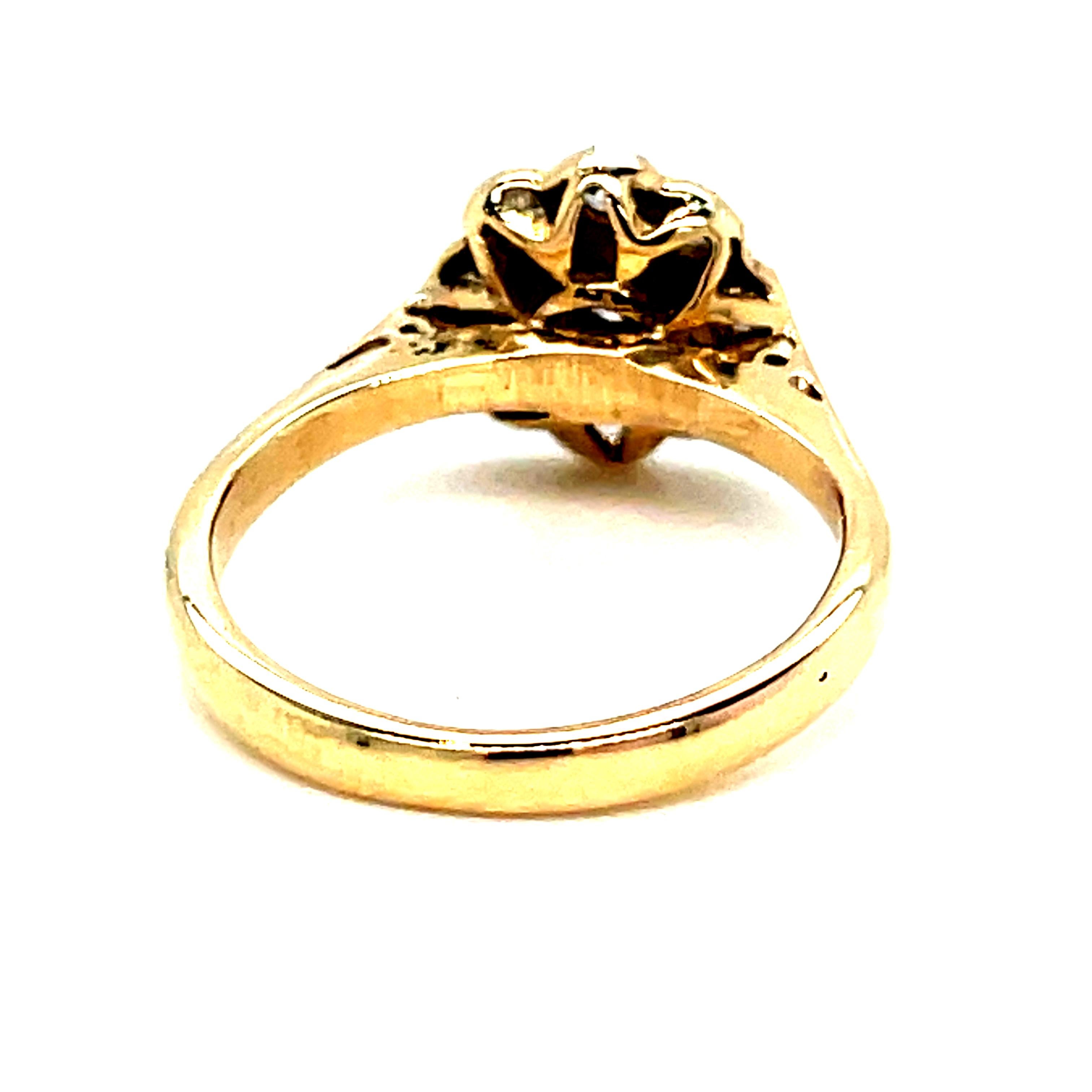 Art Deco Diamond Cluster Ring

This stunning Art Deco-inspired ring is a masterpiece of craftsmanship. A brilliant-cut center diamond, surrounded by a halo of sparkling diamonds, takes center stage. The diamonds, totaling 0.50 carats, exhibit
