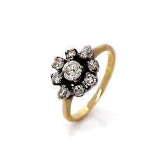 18CT Yellow Gold Antique Diamond Ring