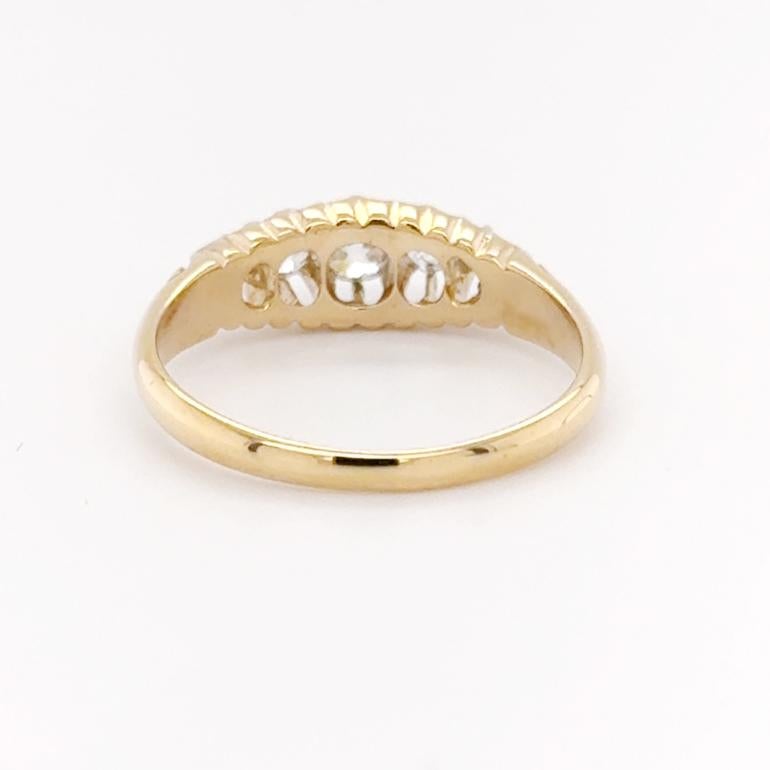 Édouardien A.I.C C. Antiquités en or jaune 18ct, bague à diamants de l'époque édouardienne, c.1905 en vente