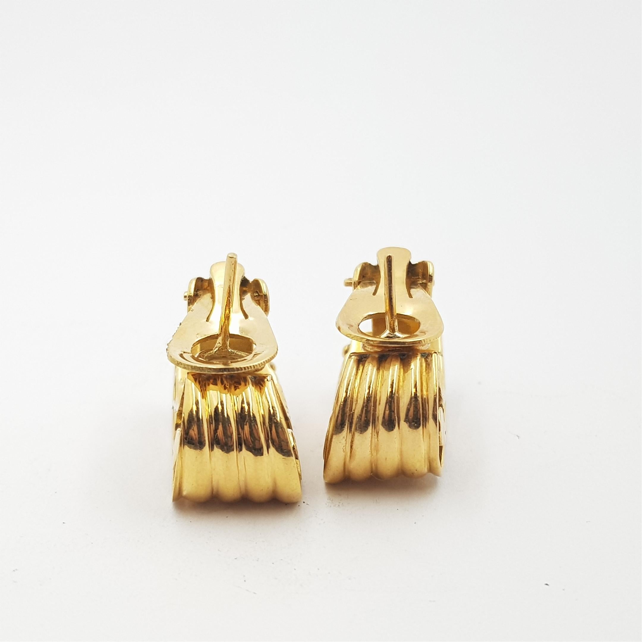 18 Karat Gelbgold antike Diamant-Ohrringe im Rosenschliff Val $8050 AUD im Angebot 2