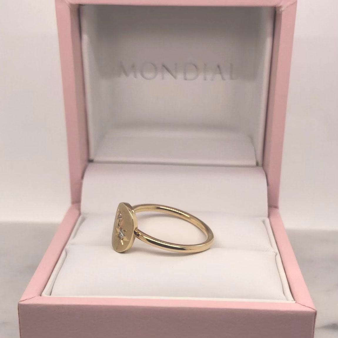 Round Cut 18ct Yellow Gold Australian Argyle Pink Diamond Star Shine Ring For Sale