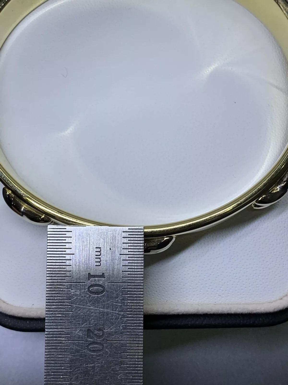 Bracelet bangle en or jaune 18ct, large et empilable en vente 2