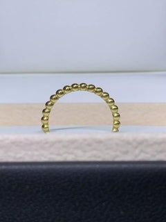 18ct Yellow gold chunky ball stackable wedding band 2mm