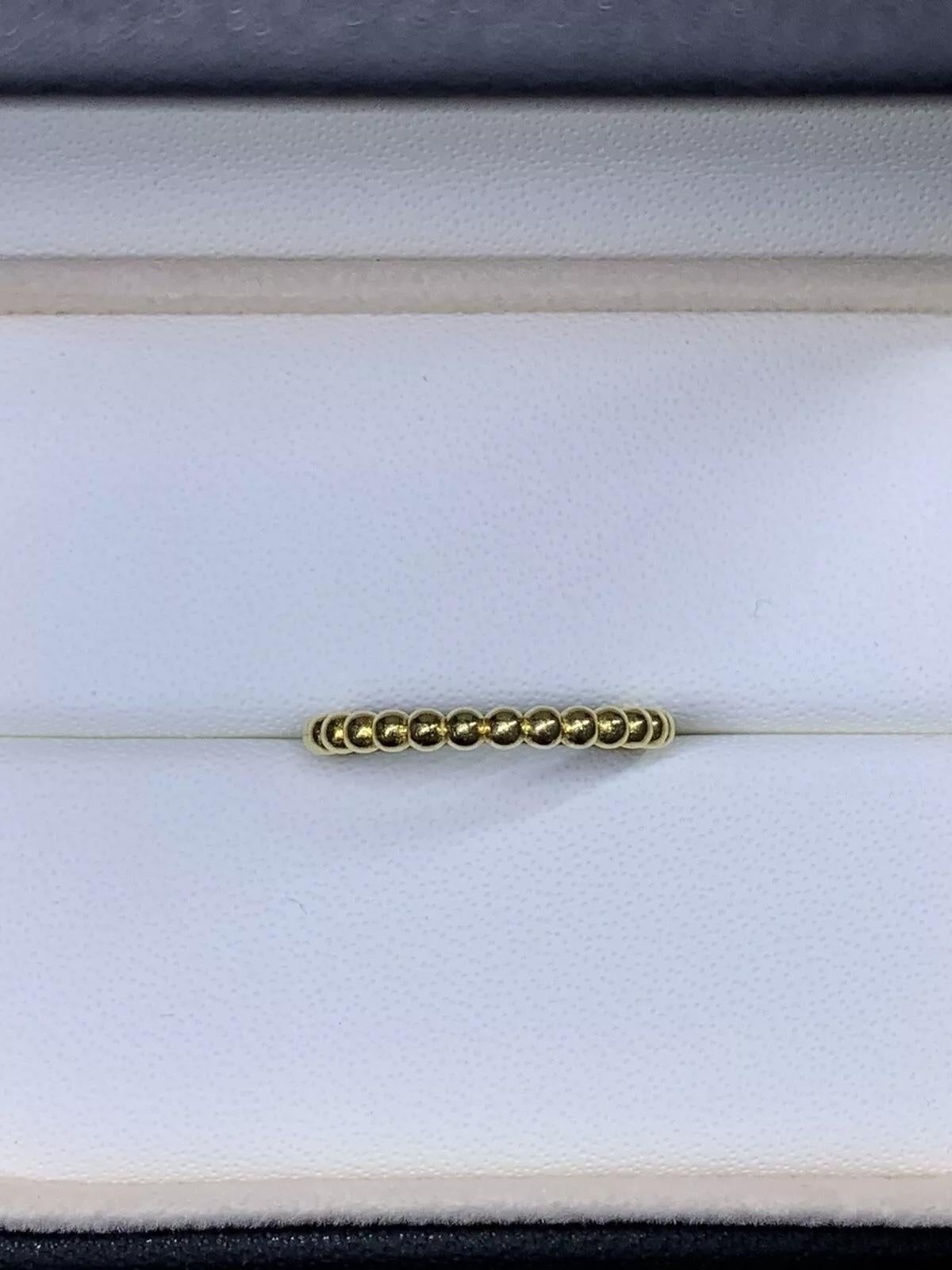 Women's or Men's 18ct Yellow gold chunky ball stackable wedding band 2mm For Sale