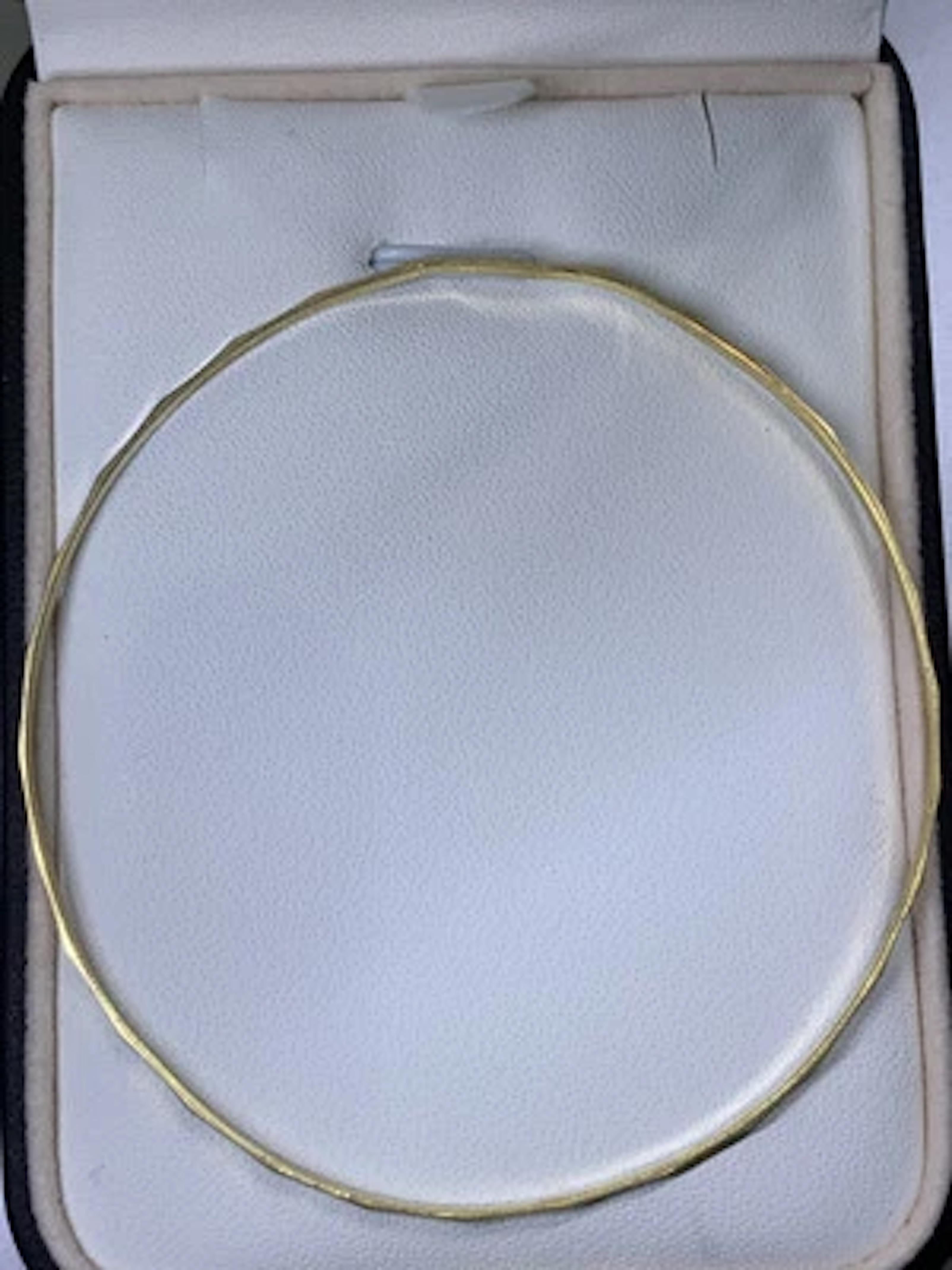 Bracelet jonc épais en or jaune 18 carats 4,2 g 7 3/4 pouces en vente 1