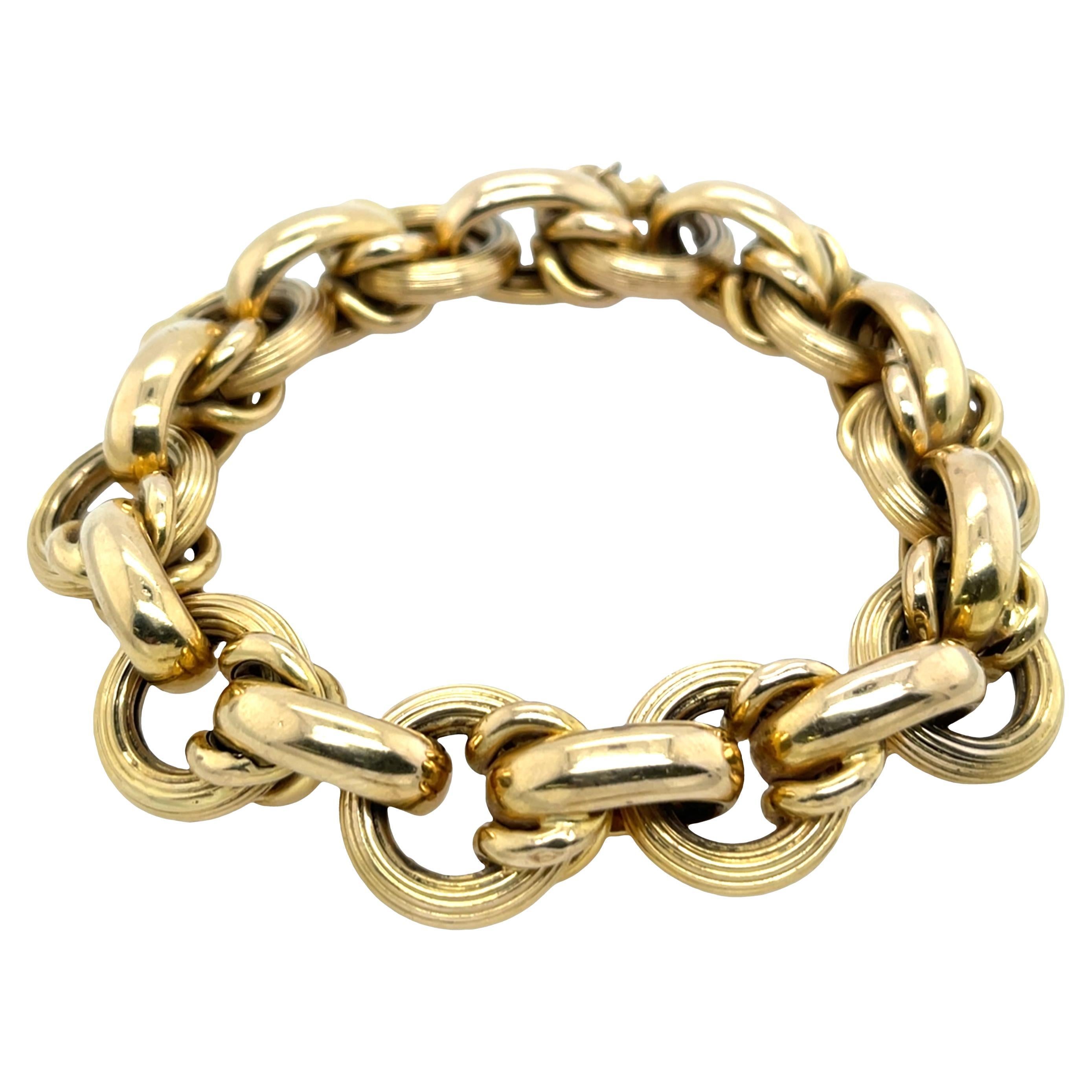 Bracelet en or jaune 18ct, 39.86g
