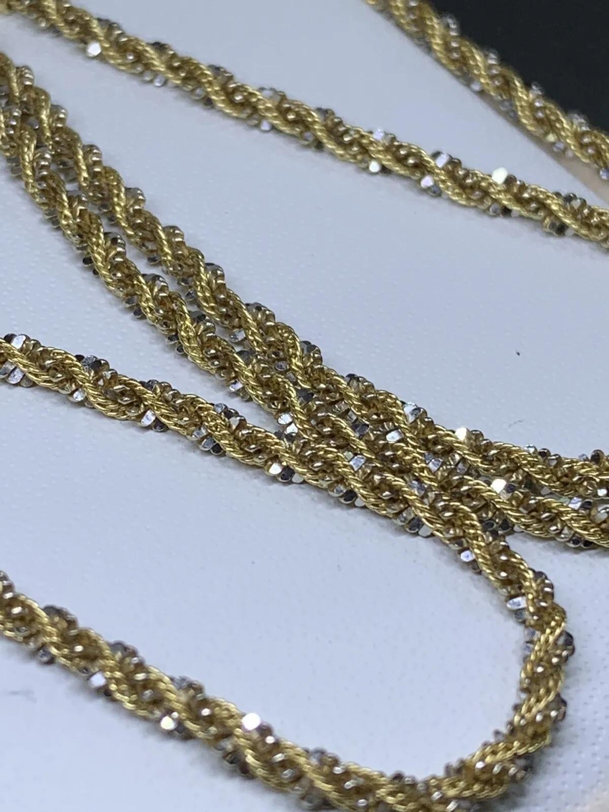 Collier à maillons cubains en or jaune 18ct, corde épaisse 14.1g 21 pouces Pour femmes en vente