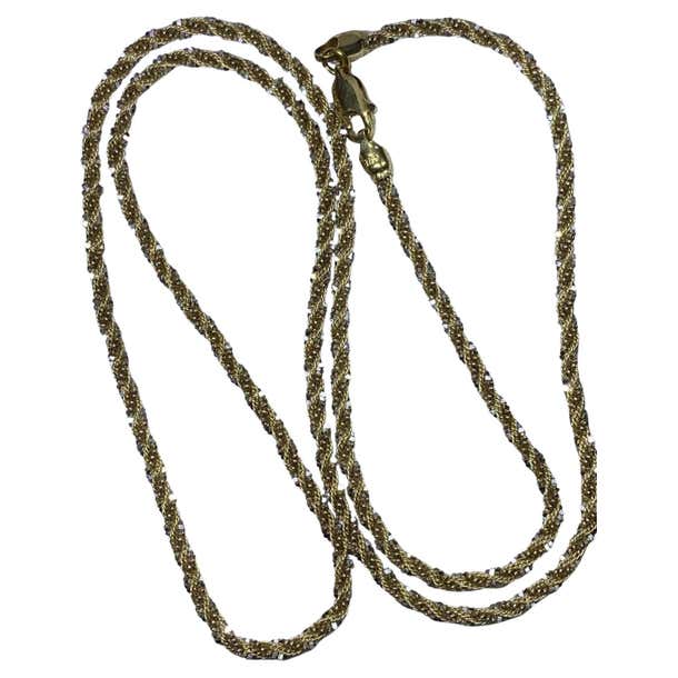 18ct Yellow Gold Chunky Rope Cuban Link Chain Necklace 14.1g 21 Inches ...