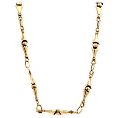 Collar vintage de cadena gruesa de oro amarillo de 18 ct