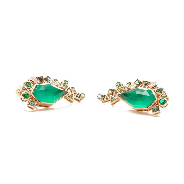 Zouhaira Earings Agate Luxe-Green main image 0