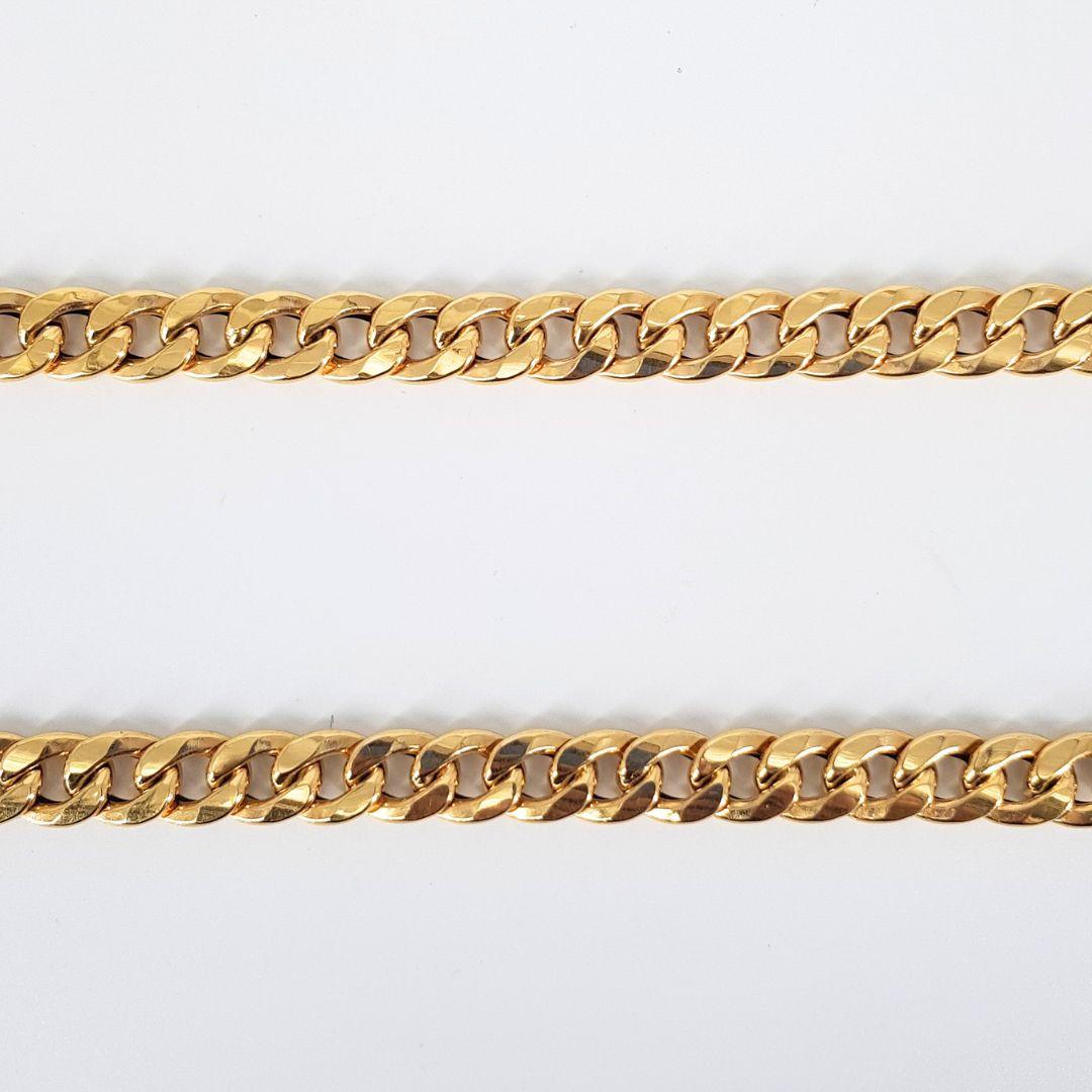 18ct Yellow Gold Curb Link Chain In Excellent Condition For Sale In Cape Town, ZA