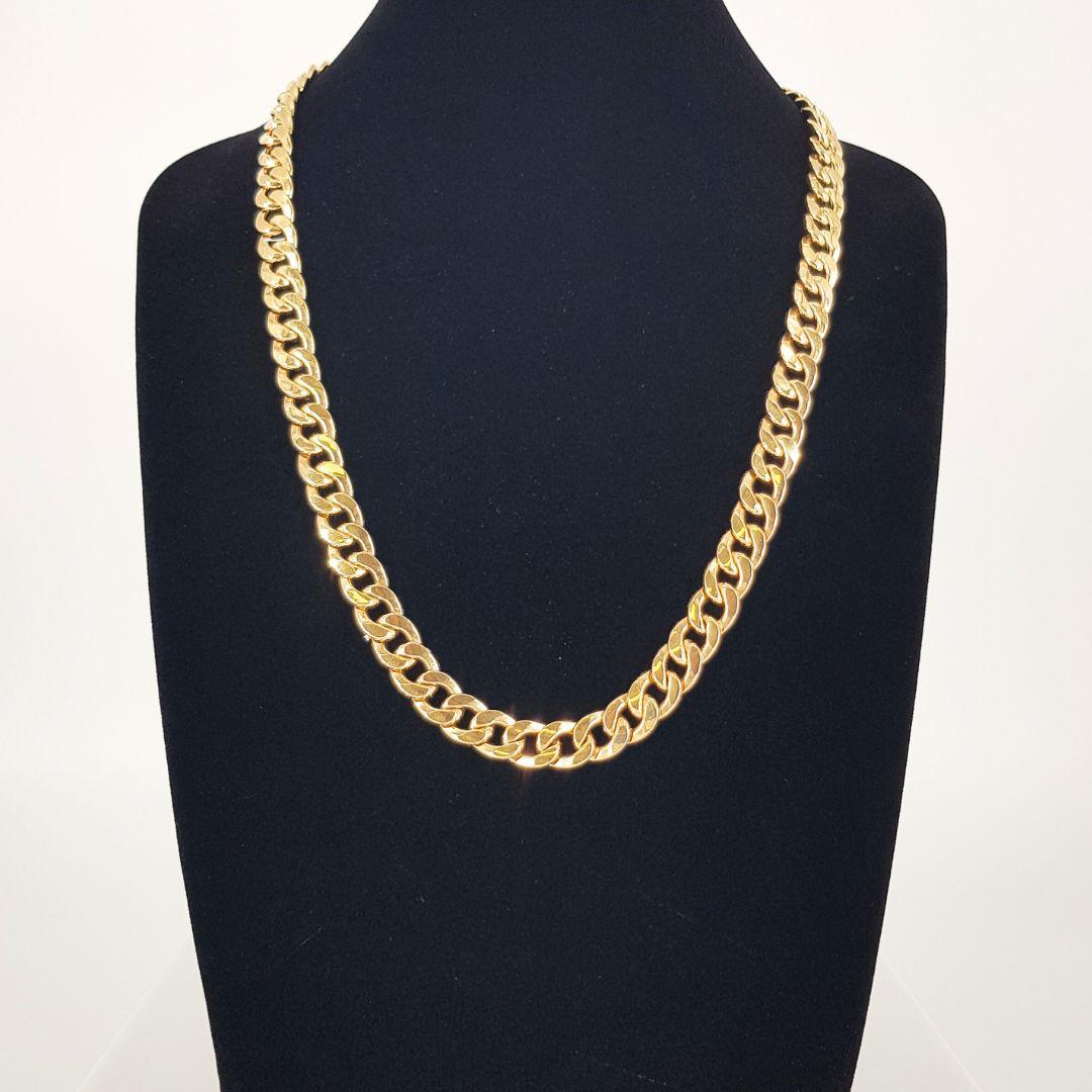 Women's or Men's 18ct Yellow Gold Curb Link Chain For Sale