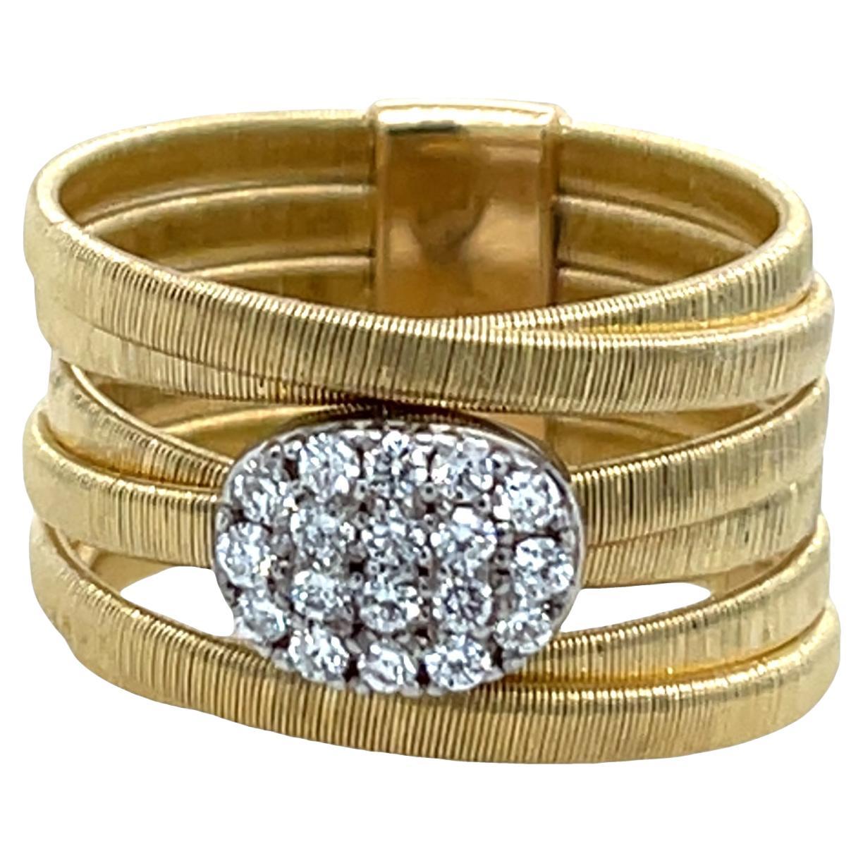 18ct Yellow Gold Diamond 6-Row Ring – 0.27ct Natural Diamonds