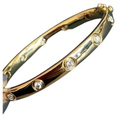 Bracelet en or jaune 18ct et diamant 1ct Single Stone Bracelet 29g Love