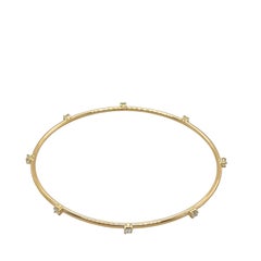 18ct Yellow Gold Diamond Bangle – 8 Natural Diamonds (0.40ct)
