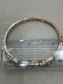 18ct Yellow Gold Diamond Bubble Bangle 1ct Single Stone Bracelet Solid 23g