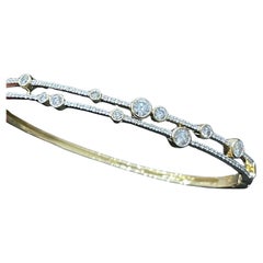 Bracelet en or jaune 18ct à bulles de diamants 1ct Single Stone Bracelet Solid One Carat