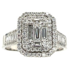 18ct White Gold Diamond Cluster Ring With 2.06ct Natural Diamonds