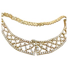 18ct Yellow Gold Diamond Colarette Necklace, 23.79ct Round & Marquise Diamonds