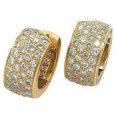 Orecchini in oro giallo 18 ct con diamanti naturali 4,50 ct