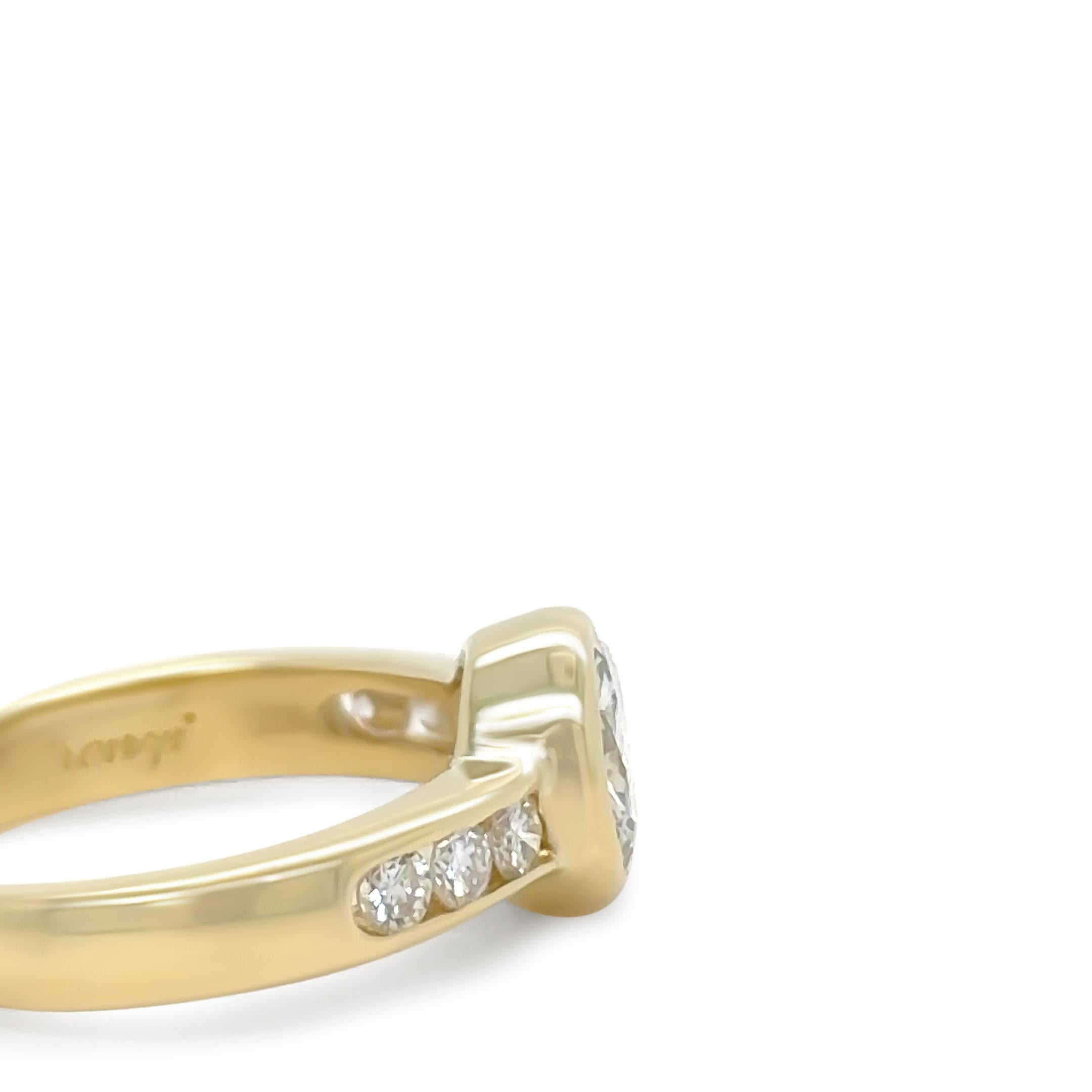 18 Karat Gelbgold Diamant-Verlobungsring 1,52 Karat im Zustand „Hervorragend“ in SYDNEY, NSW
