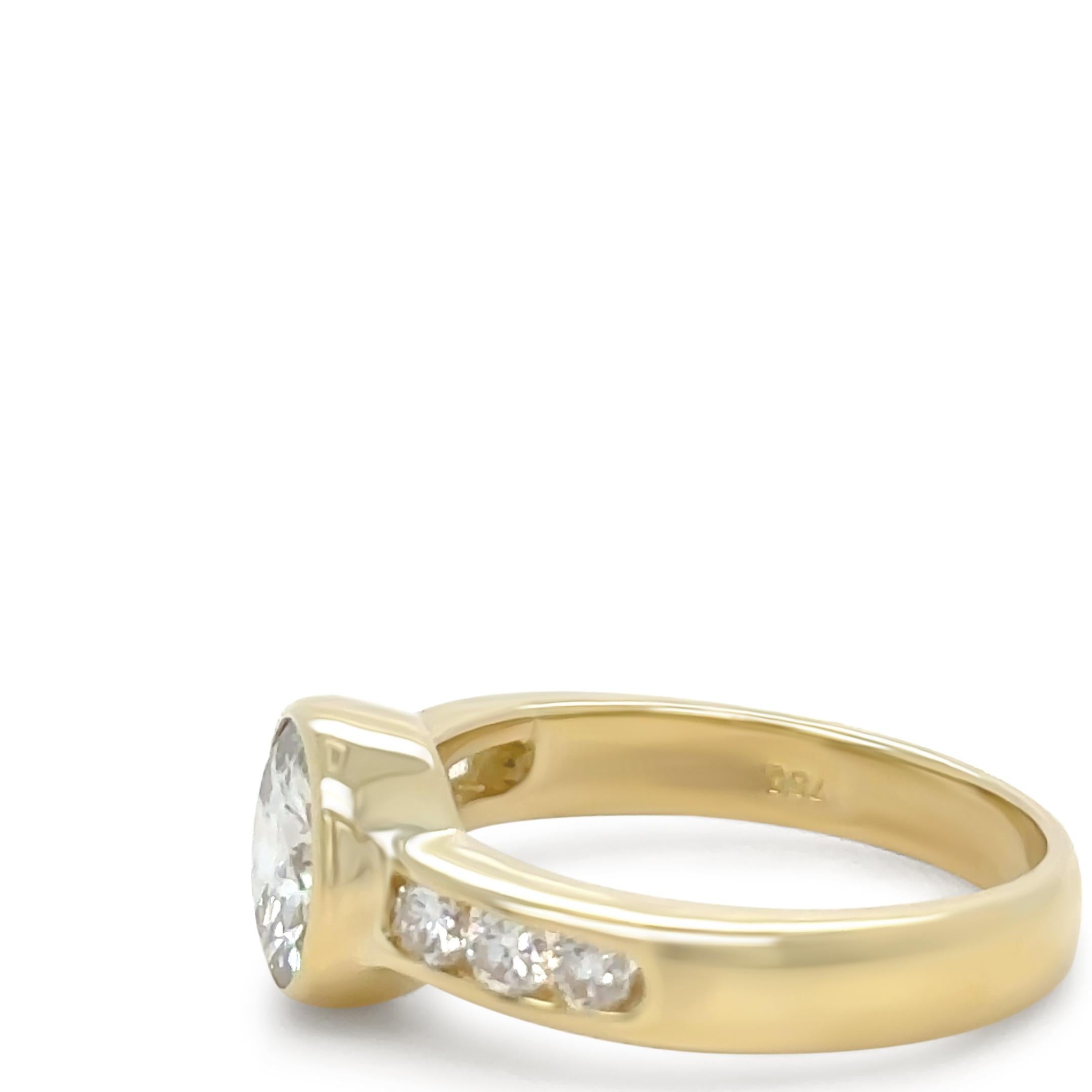 18 Karat Gelbgold Diamant-Verlobungsring 1,52 Karat Damen