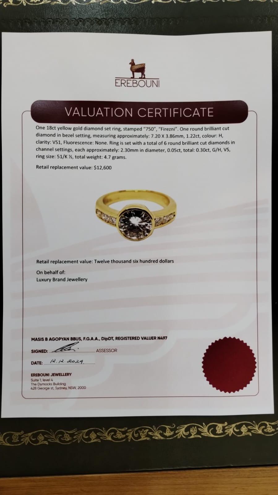 18 Karat Gelbgold Diamant-Verlobungsring 1,52 Karat 1