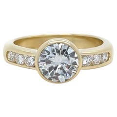 18 Karat Gelbgold Diamant-Verlobungsring 1,52 Karat