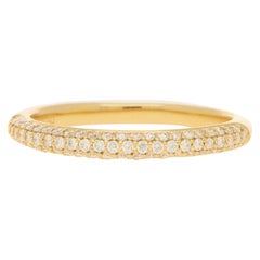 18 Carat Yellow Gold Diamond Half Eternity Ring 0.35 Carat