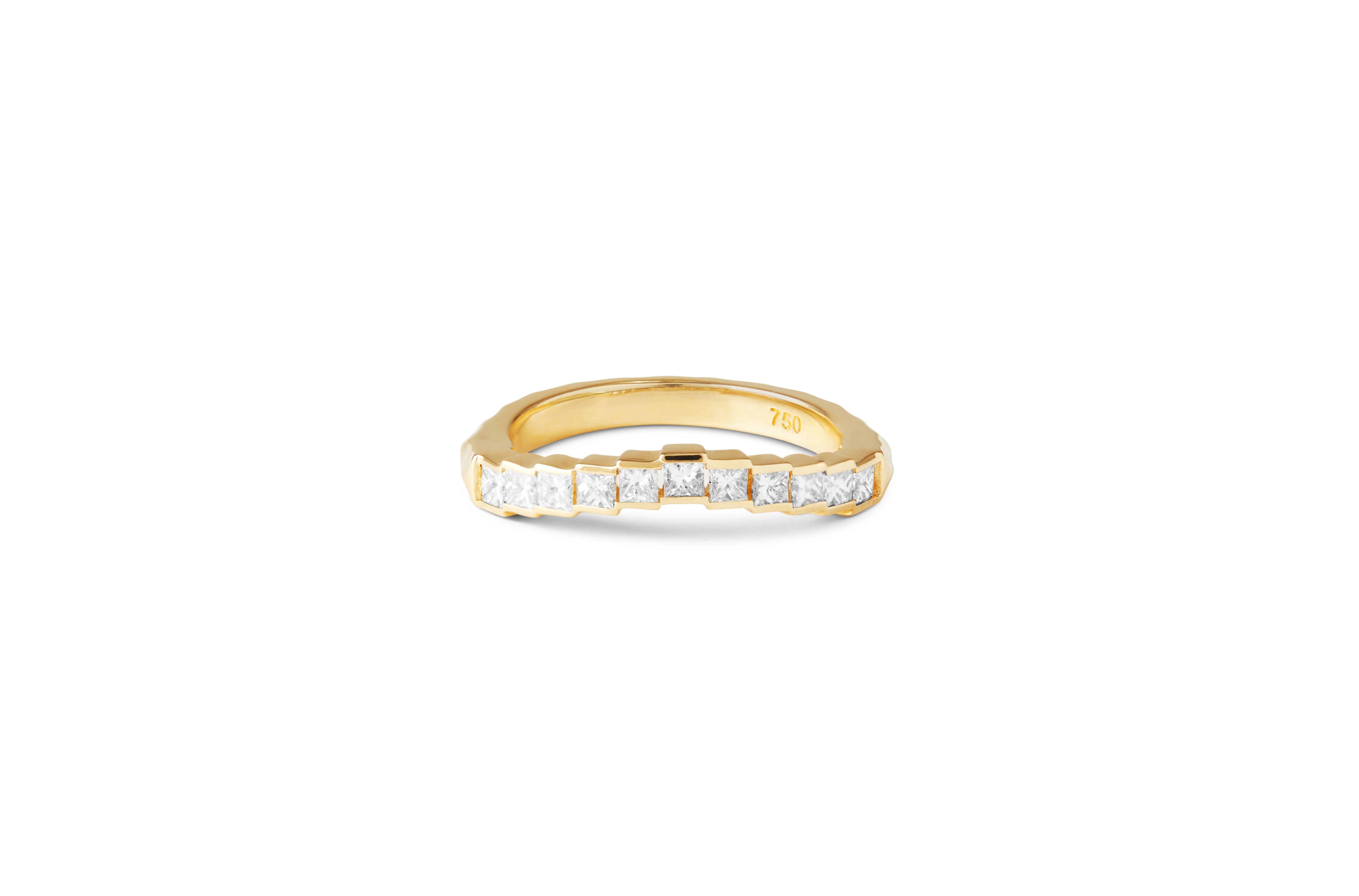 Past, Present for Future

18ct yellow gold with channel set 2mm diamonds around top half of the ring.