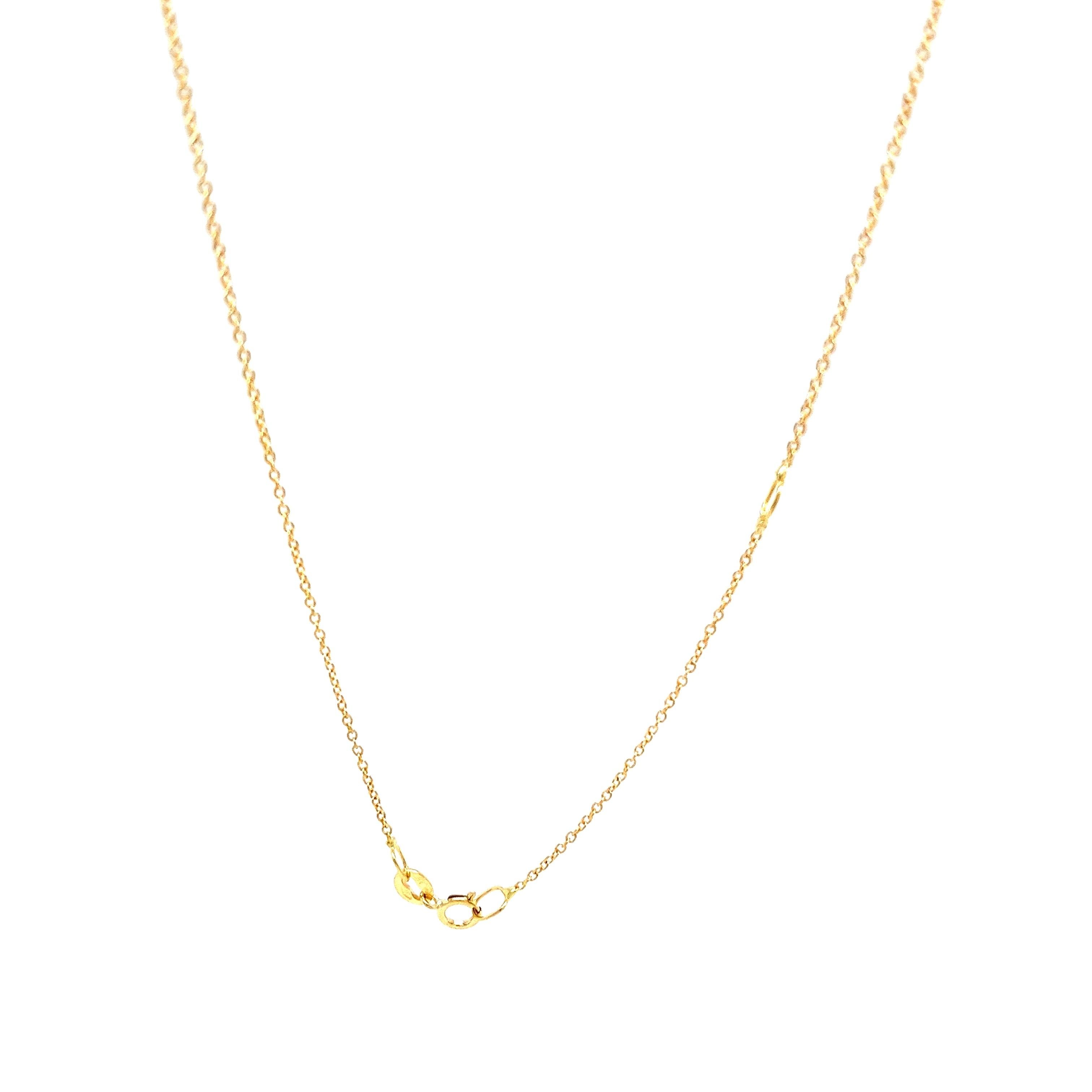 Pendentif en or jaune 18 carats serti d'un diamant taille émeraude F/VS1 de 0,39 carat en vente 2