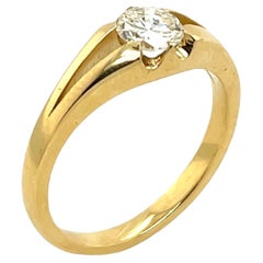 18ct Yellow Gold Diamond Ring – 0.52ct K-L / VS Round Diamond