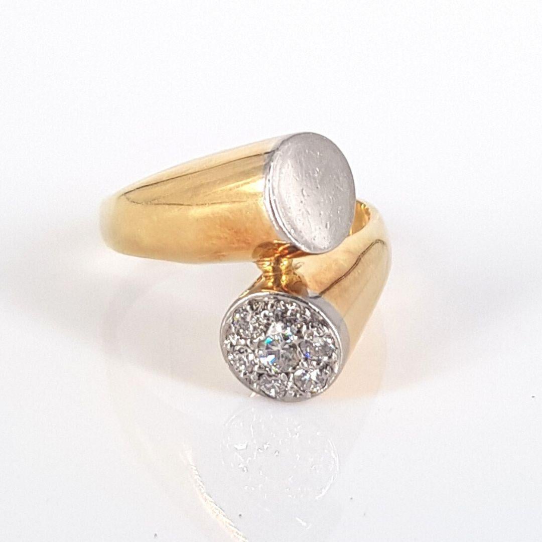 18 Karat Gelbgold Diamantring mit Diamanten im Zustand „Gut“ im Angebot in Cape Town, ZA